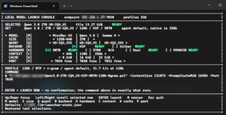 The terminal launcher: a PowerShell menu